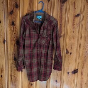 Plaid Button-Up Shirt